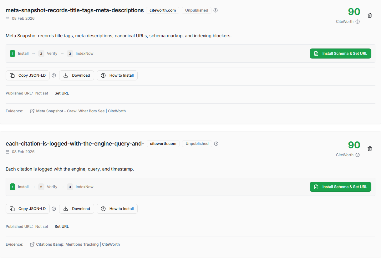 Claim cards library view.