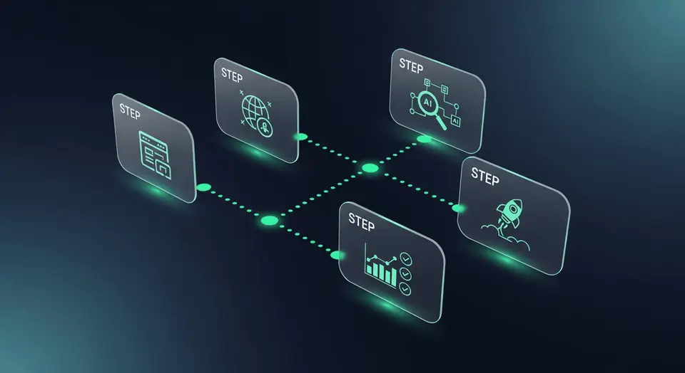 CiteWorth workflow: Add site, scan AI engines, review citations, ship fixes